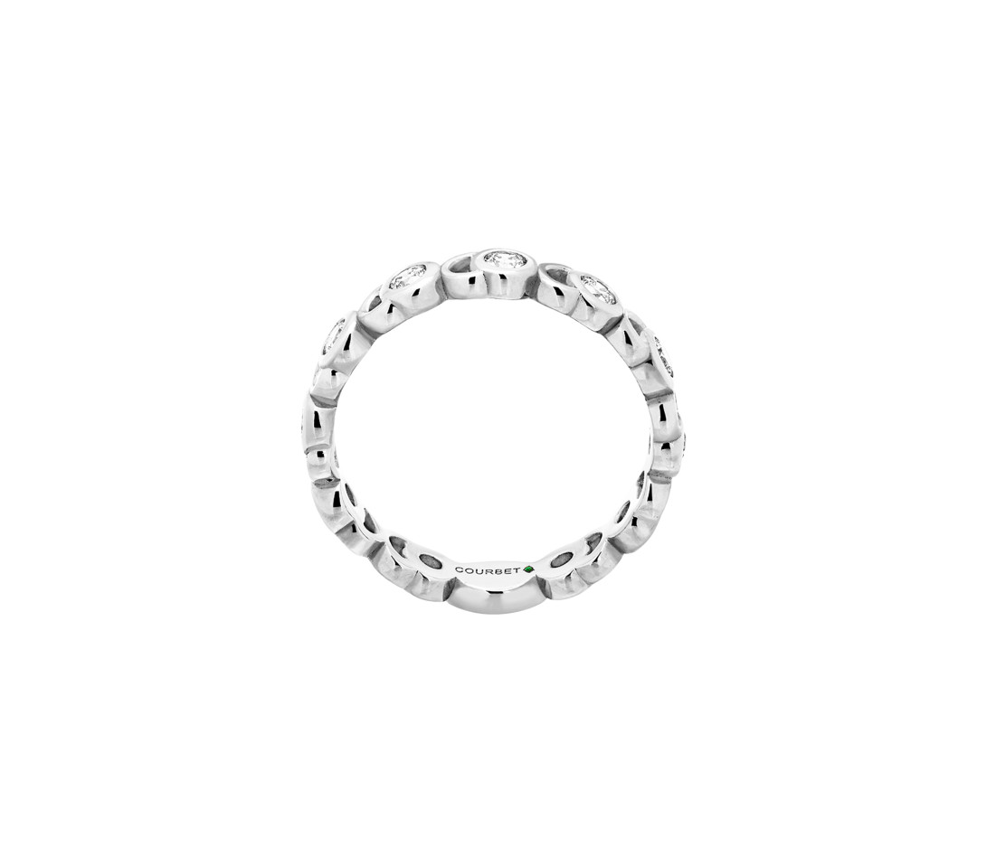 Bague Or Blanc et Diamants de synthèse 0,55 ct - CO - Courbet - Vue 3