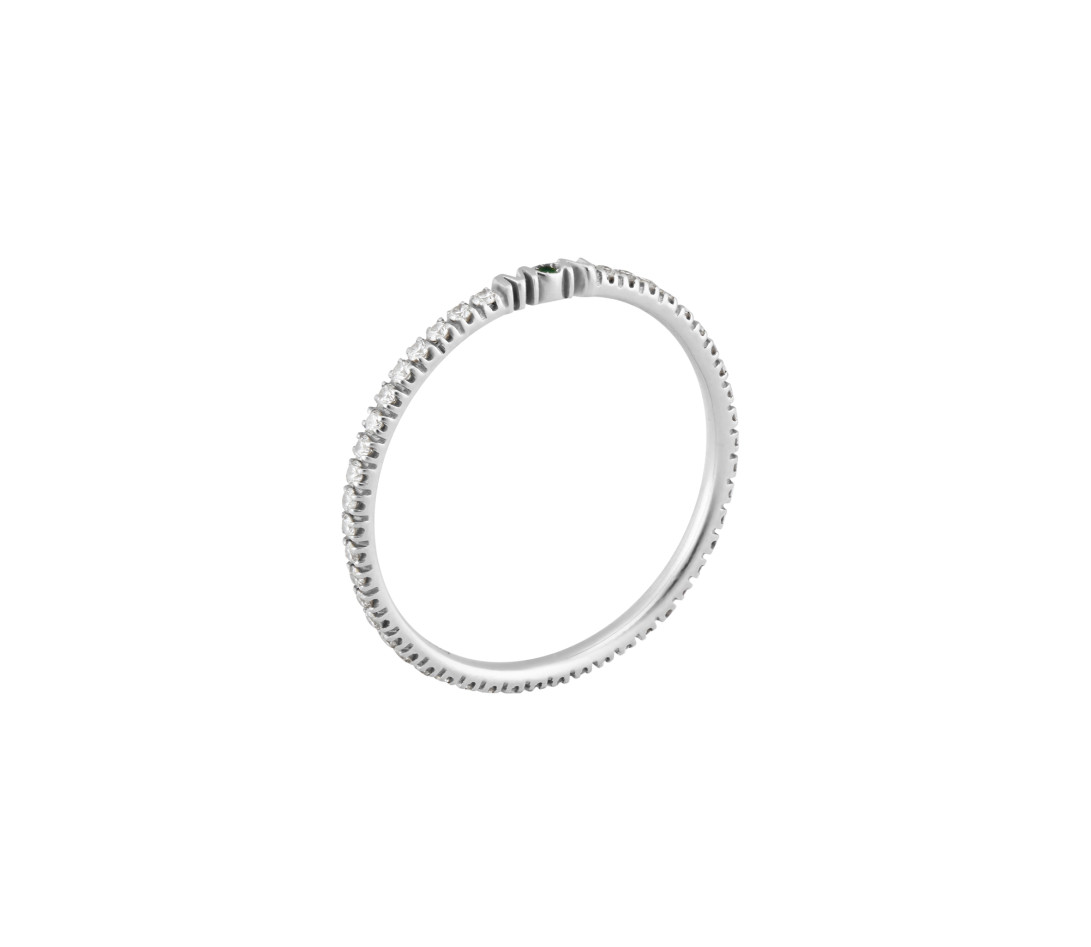 Alliance full-pavée (1,4 mm) - Or blanc 18K (1,00 g), diamants 0,20 ct