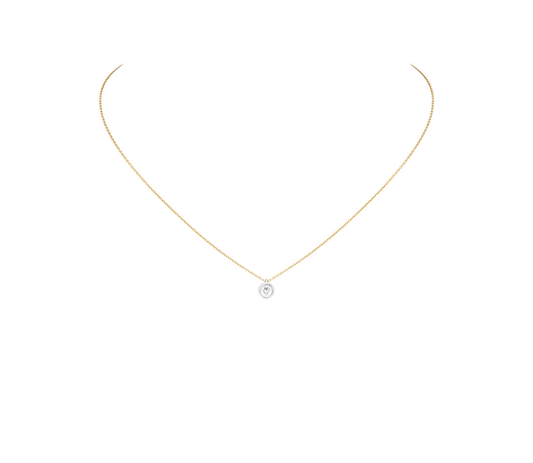 Collier Origine - Or jaune 18K (1,70 g), diamants 0,3 cts - Face