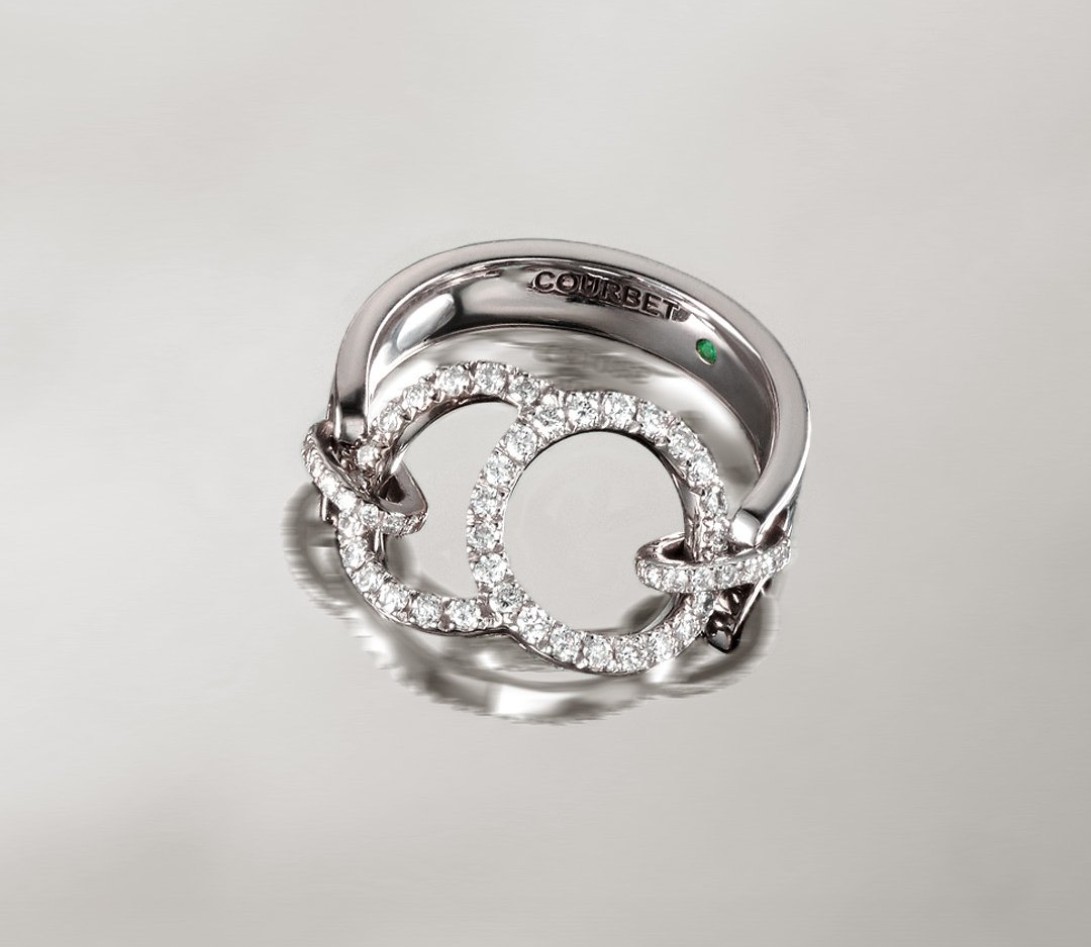 Bague Celeste - Or blanc 18K (5,20 g), diamants 0,50 ct - Vue 7