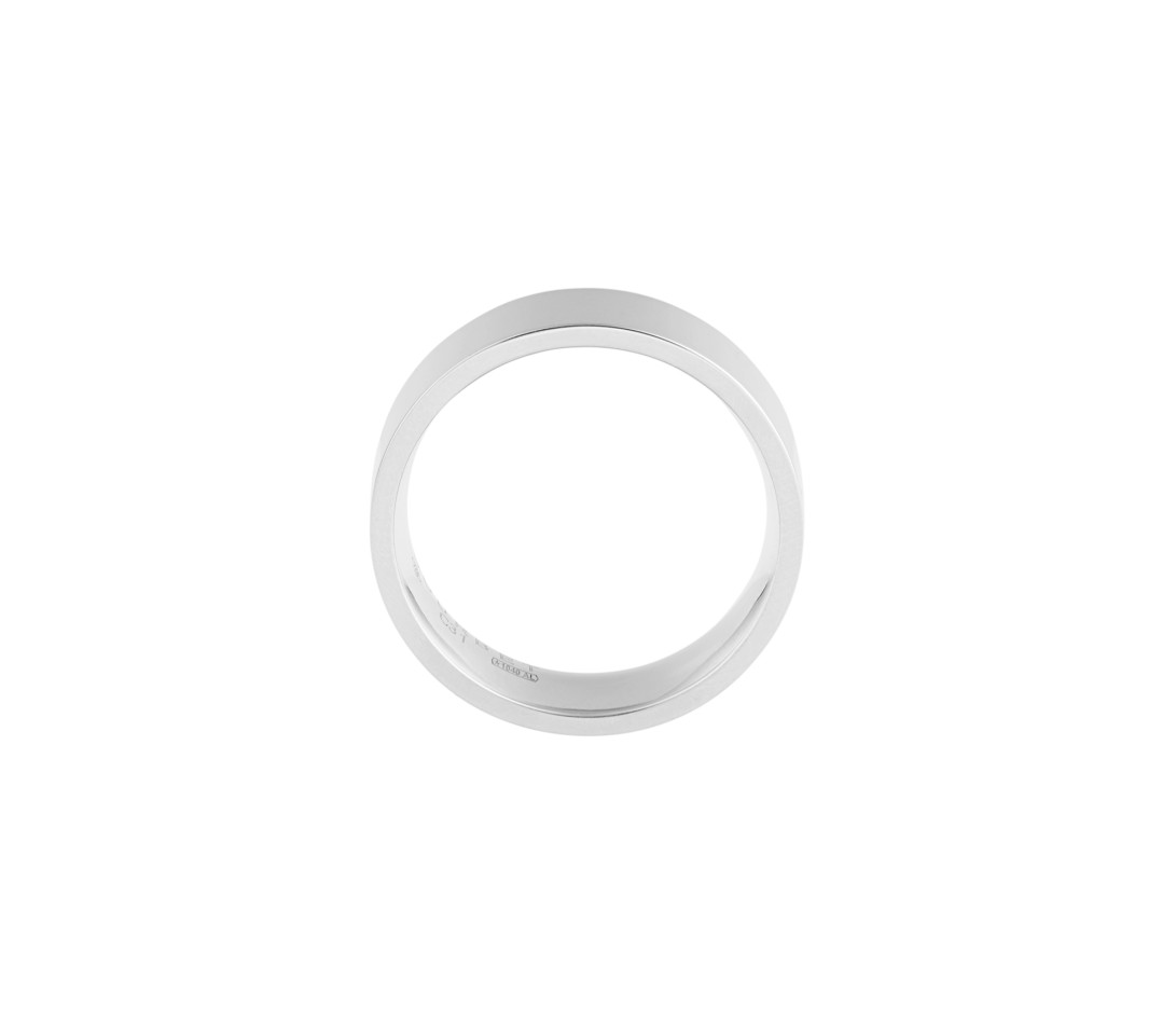 Alliance (6 mm) - Or blanc 18K (8,70 g) - Côté