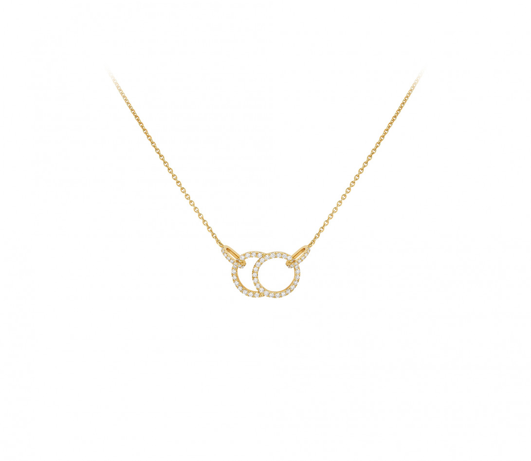 Collier Or Blanc et Diamants de synthèse 0,4 ct - Celeste - Vue 1