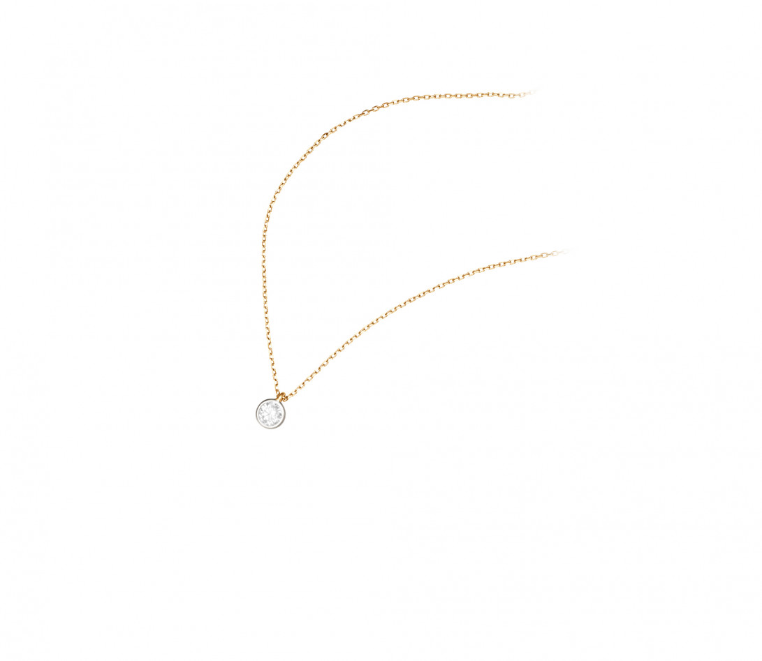 Collier Origine - Or jaune 18K (1,70 g), diamants 0,2 cts - Vue 2