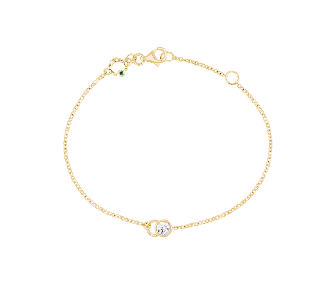 Bracelet CO - Or Jaune 18K, diamants synthétiques - Vue 1