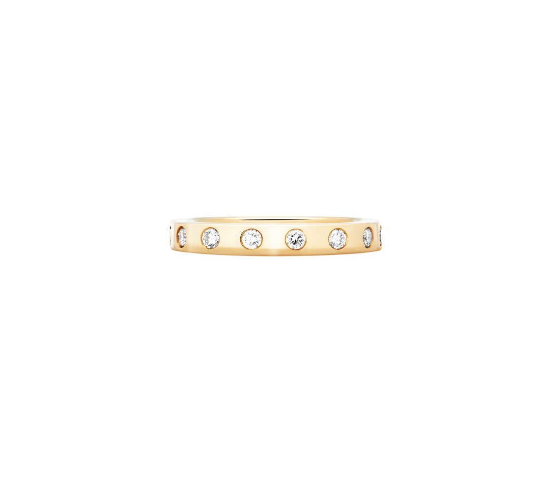 Bague Or Jaune et Diamants de synthèse 0,67 ct - Eclipse - Vue 1