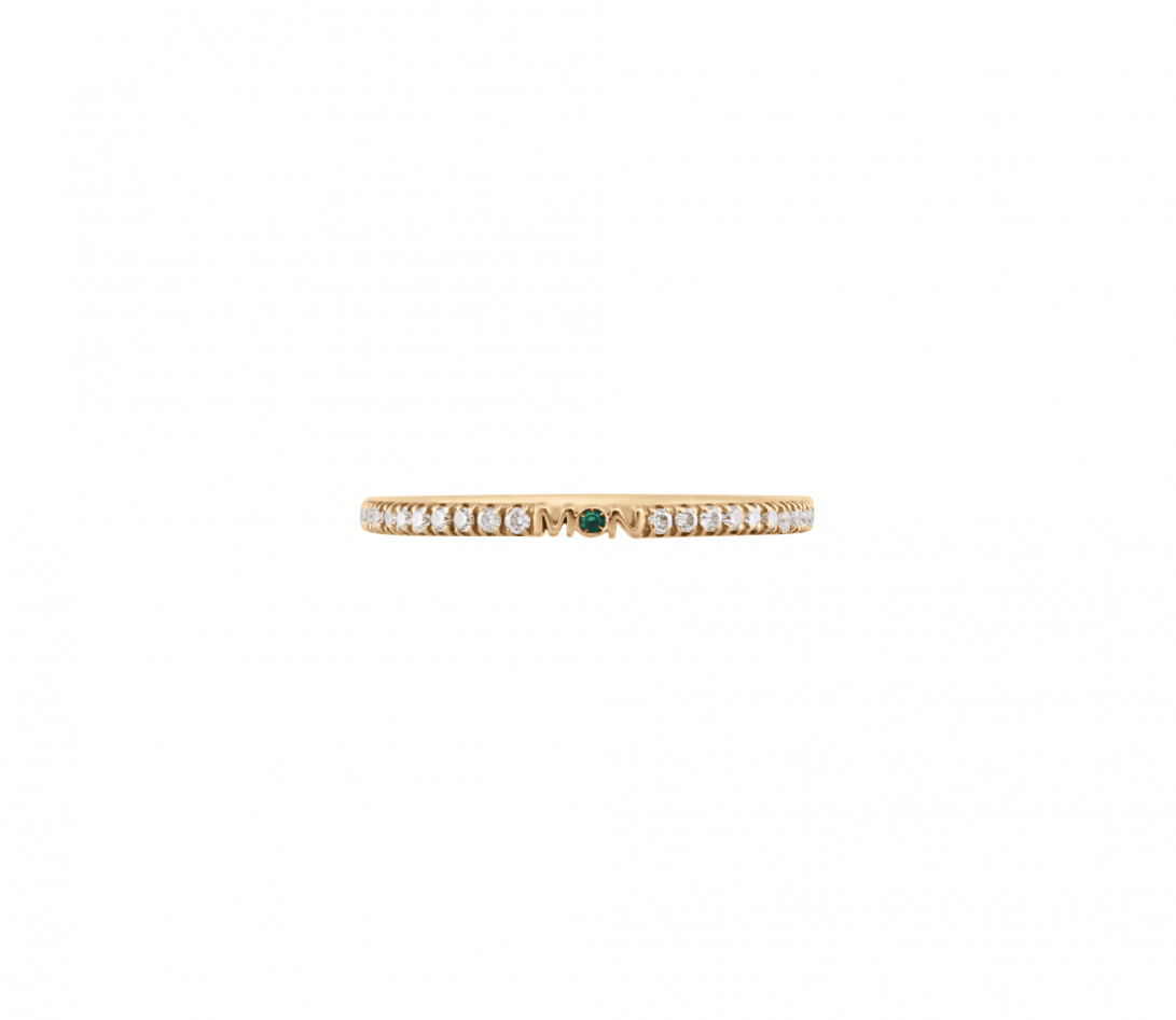 Alliance full-pavée (1,4 mm) - Or jaune 18K (1,00 g), diamants 0,20 ct