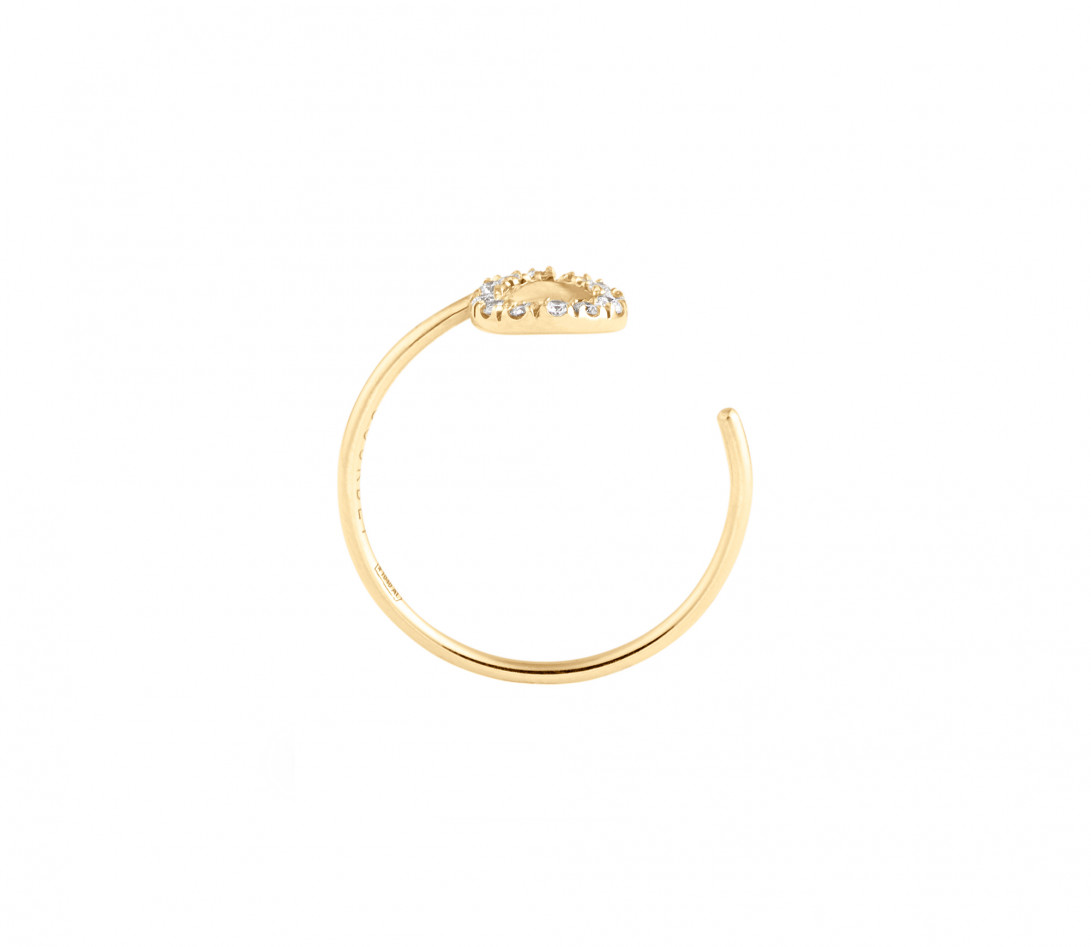 Bague O2 - Or jaune 18K (0,90 g), diamants 0,10 ct - Profil