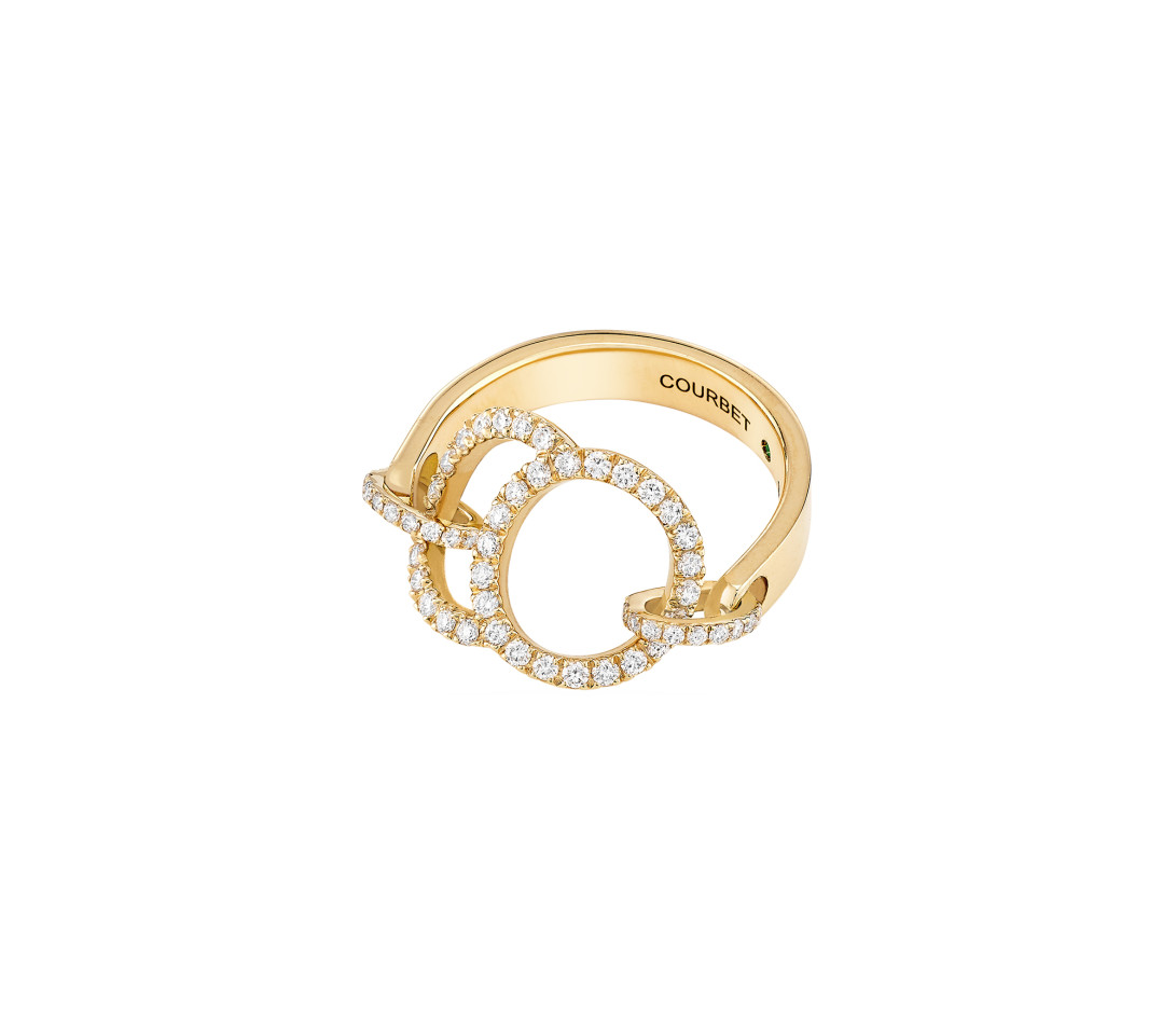 Bague Celeste - Or jaune 18K (5,20 g), diamants 0,50 ct - Vue 4