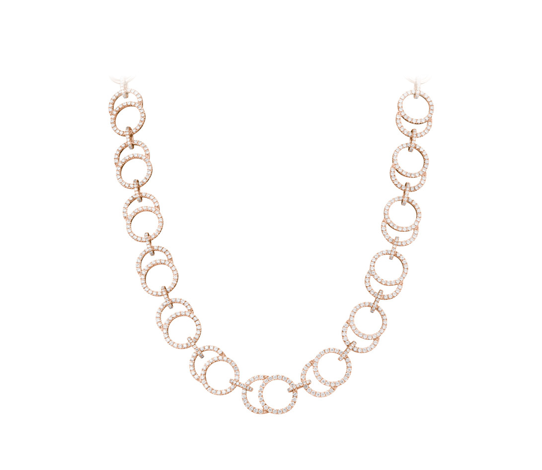 Collier Céleste Joaillerie en or rose 18K - diamants de synthèse 5,25 cts - Courbet - P1