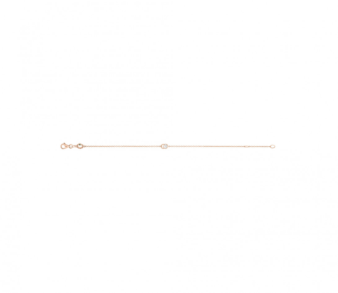 Bracelet CO - Or rose 18K (1,50 g), diamants 0,1 cts - Vue 2