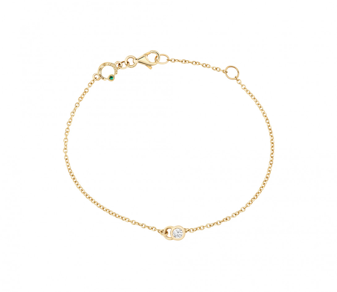 Bracelet CO - Or Jaune 18K, diamants synthétiques - Vue 1