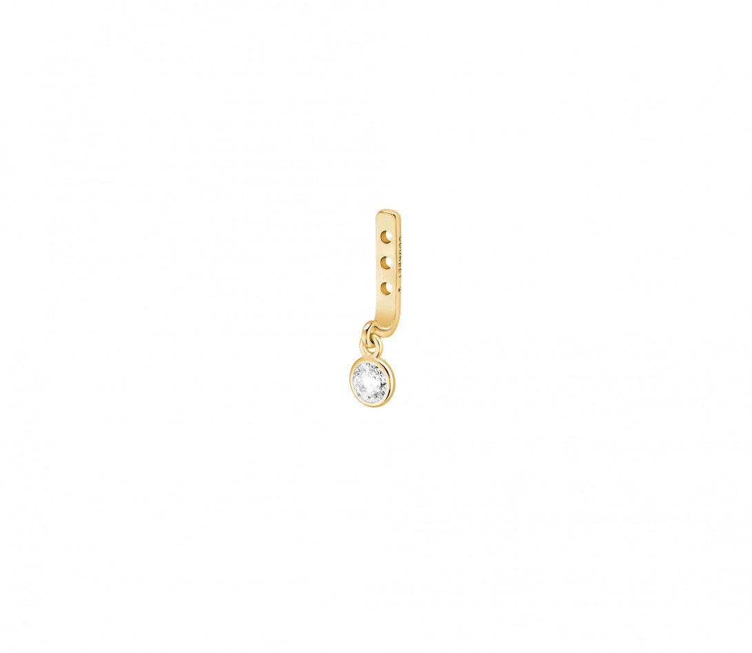 Accessoire dessous de lobe ORIGINE en or jaune 18K et diamant de synthèse 0,2ct - Vue 1