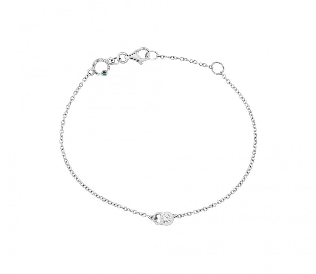 Bracelet CO - Or blanc 18K, diamants synthétiques - Vue 1
