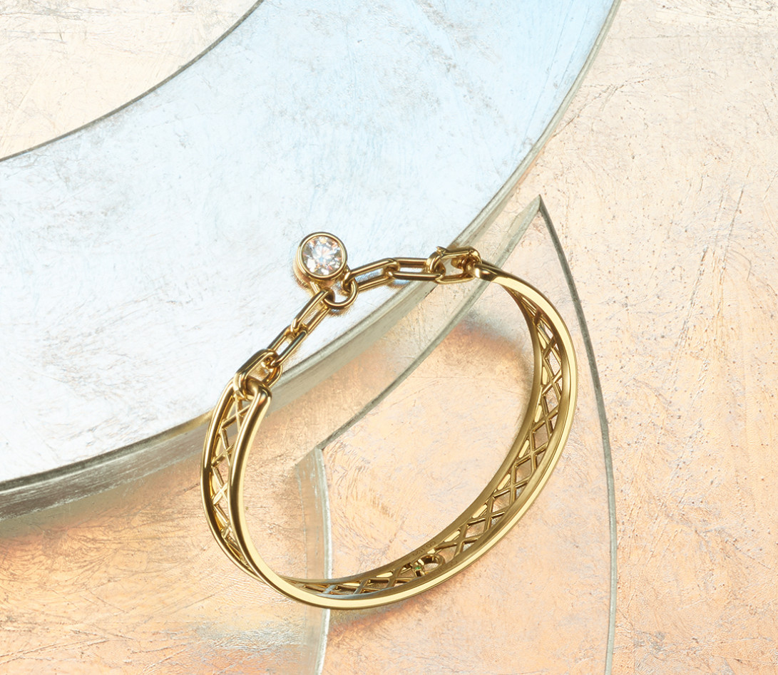 Bracelet PONT DES ARTS diamants de synthèse 0,5ct et or jaune recyclé 18K - COURBET - vue 4