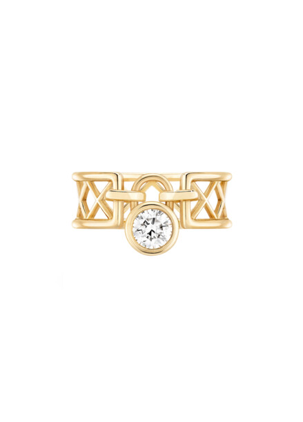 Bague Pont des Arts - Or jaune 18K (4,80g) - diamant de synthèse (0,40 ct) - Courbet - Courbet